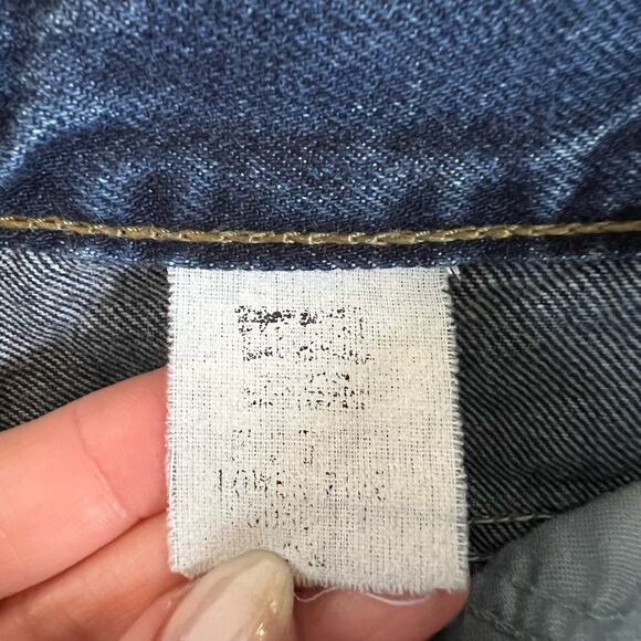 LEVI'S 577 Vintage 90s Capri Jeans High Rise Loose Fit Dark Wash Women's 32x22 - Picture 7 of 8